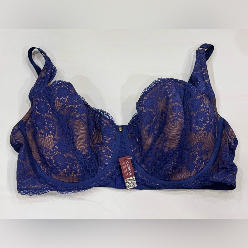 Bonnie Dark Blue Balconette Bra
